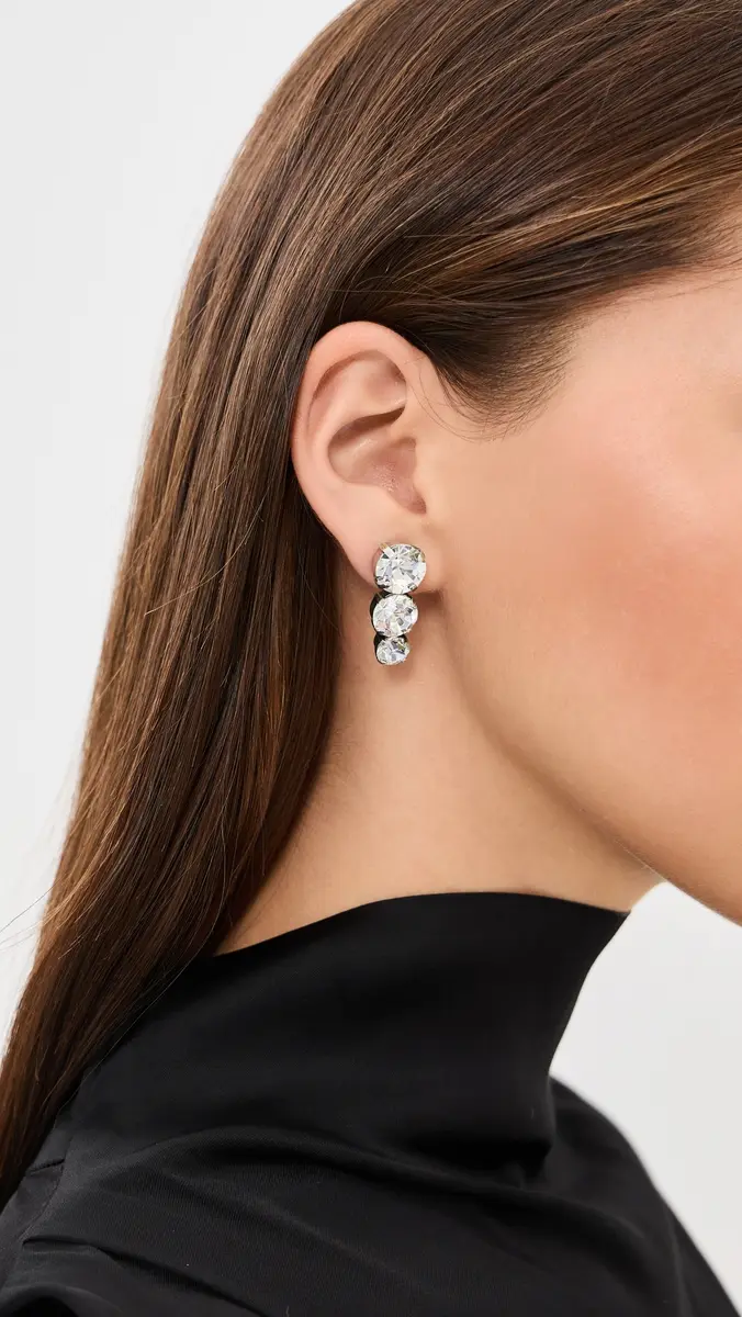 Isabel Marant Crystal Mesh Asymmetric Drop Earrings | Thumbnail 4 Isabel Marant Crystal Mesh Asymmetric Drop Earrings | Thumbnail 4