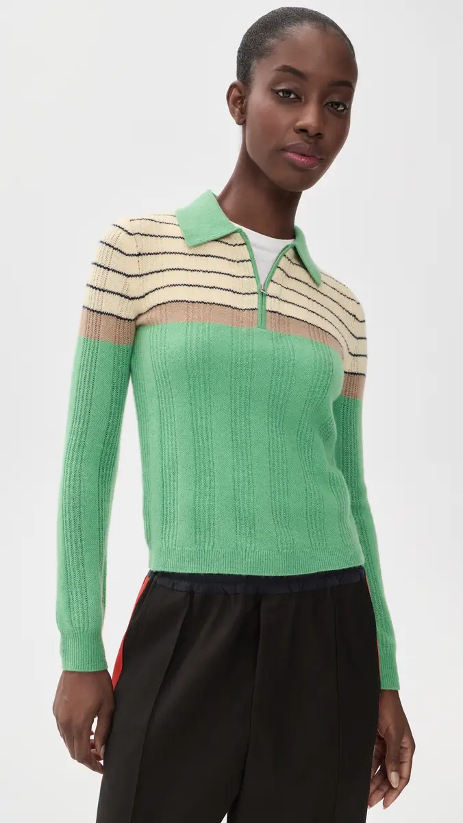 Guest In Residence Cashmere Track Polo | Thumbnail 2