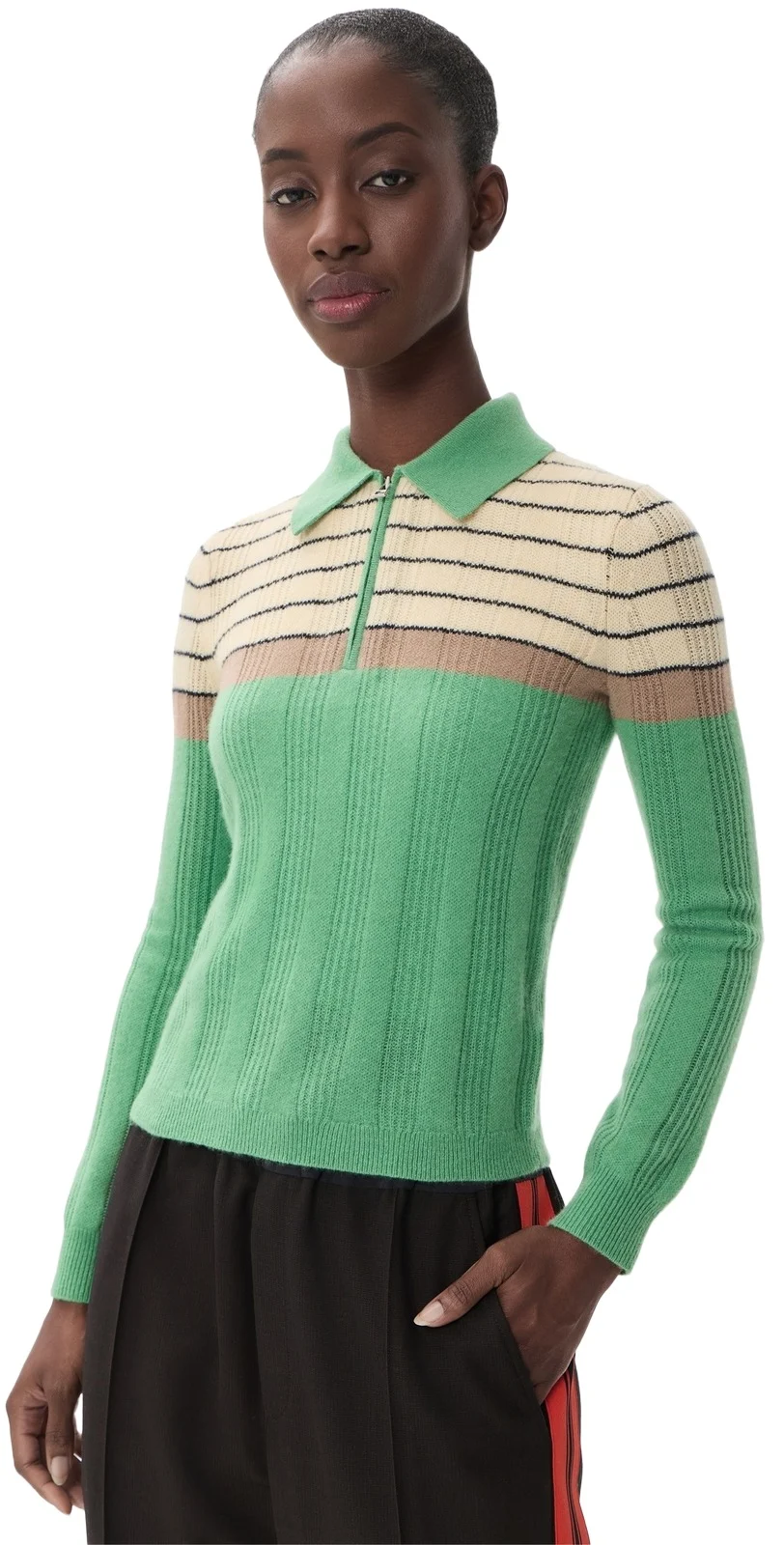 Guest In Residence Cashmere Track Polo