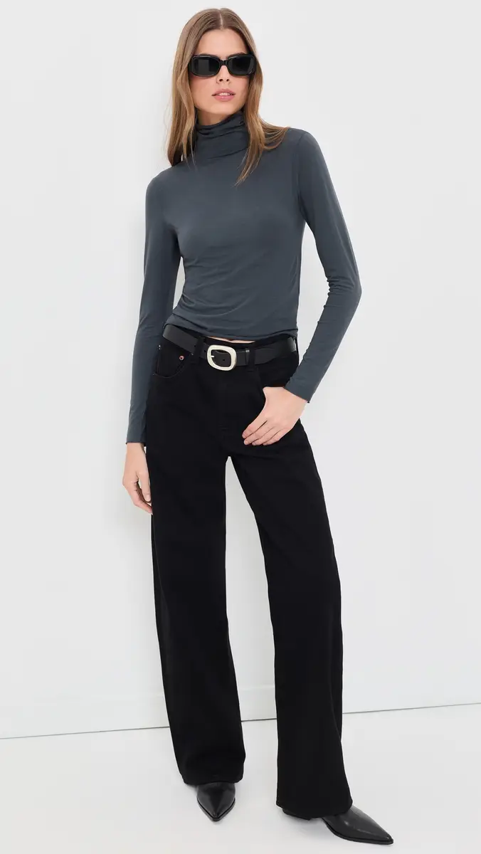 SLVRLAKE Supima Turtleneck Tee | Thumbnail 5 SLVRLAKE Supima Turtleneck Tee | Thumbnail 5