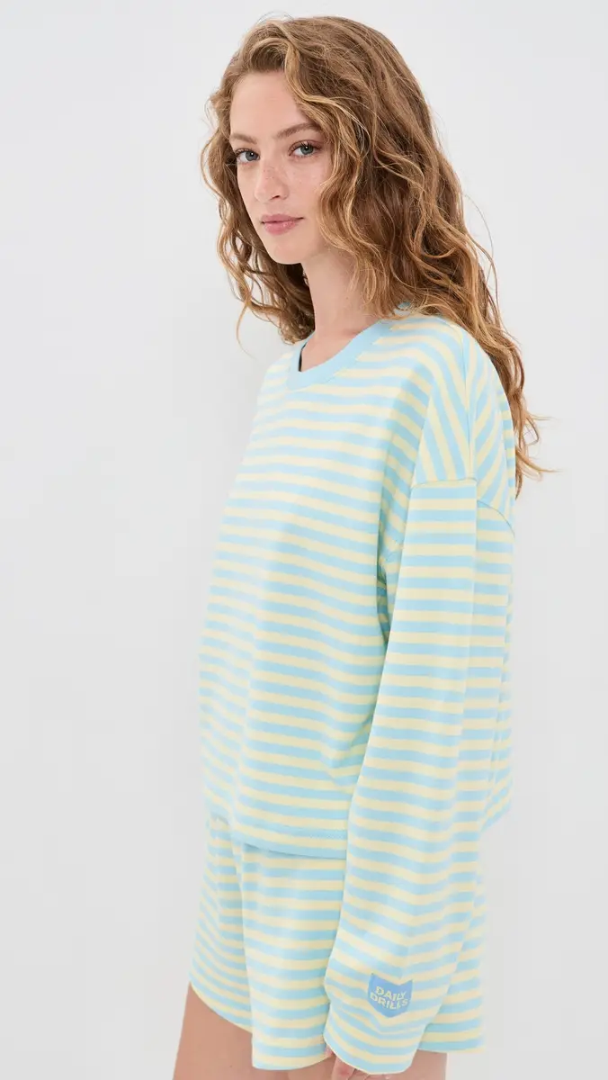 Daily Drills Striped Cotton Long Sleeve Top | Thumbnail 4 Daily Drills Striped Cotton Long Sleeve Top | Thumbnail 4