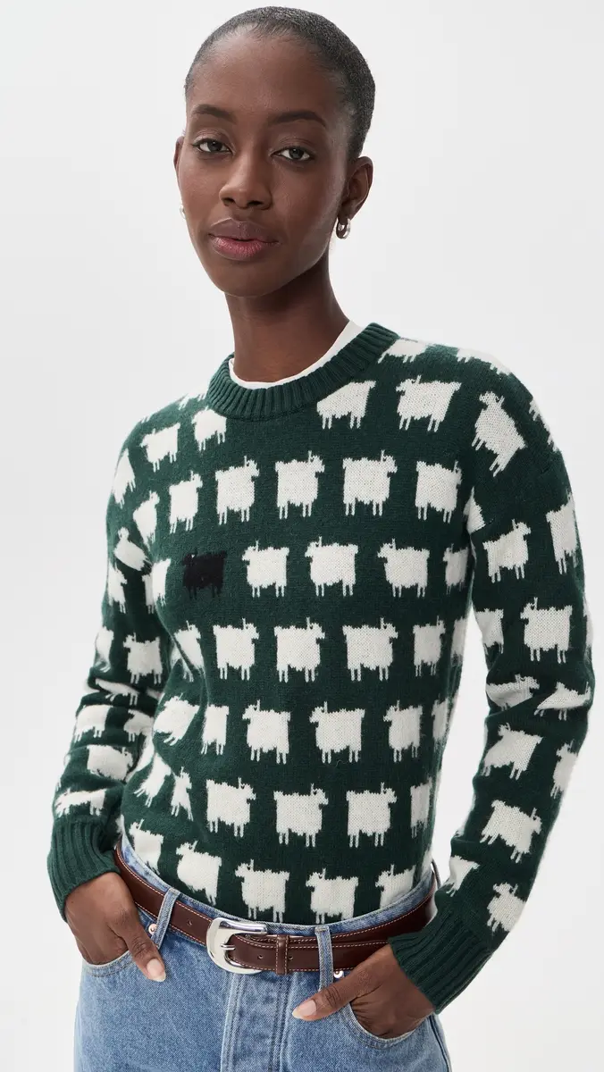 Rowing Blazers Warm & Wonderful Women's Wool Diana Edition Sheep Sweater | Thumbnail 2 Rowing Blazers Warm & Wonderful Women's Wool Diana Edition Sheep Sweater | Thumbnail 2