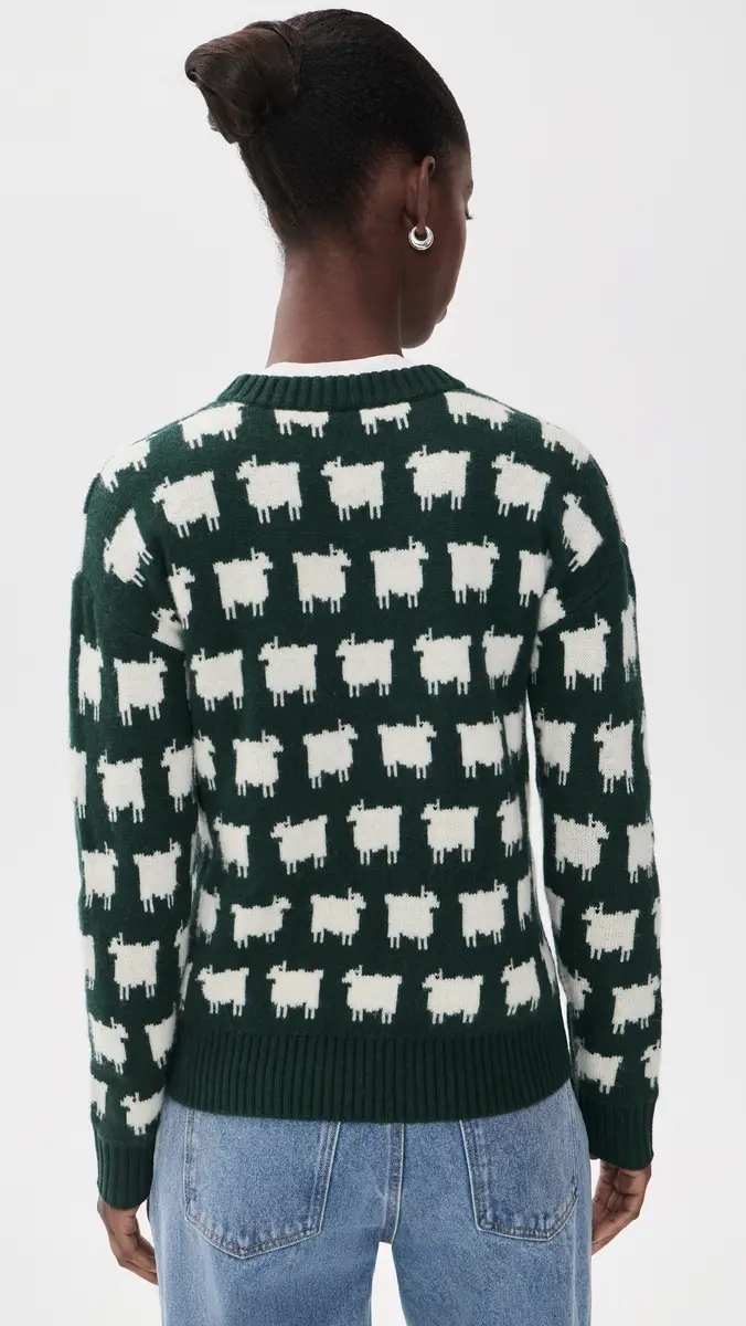 Rowing Blazers Warm & Wonderful Women's Wool Diana Edition Sheep Sweater | Thumbnail 3 Rowing Blazers Warm & Wonderful Women's Wool Diana Edition Sheep Sweater | Thumbnail 3