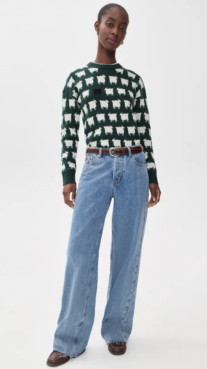 Rowing Blazers Warm & Wonderful Women's Wool Diana Edition Sheep Sweater | Thumbnail 5 Rowing Blazers Warm & Wonderful Women's Wool Diana Edition Sheep Sweater | Thumbnail 5