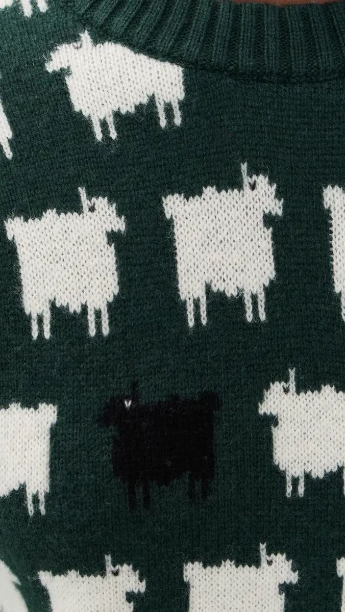Rowing Blazers Warm & Wonderful Women's Wool Diana Edition Sheep Sweater | Thumbnail 6 Rowing Blazers Warm & Wonderful Women's Wool Diana Edition Sheep Sweater | Thumbnail 6