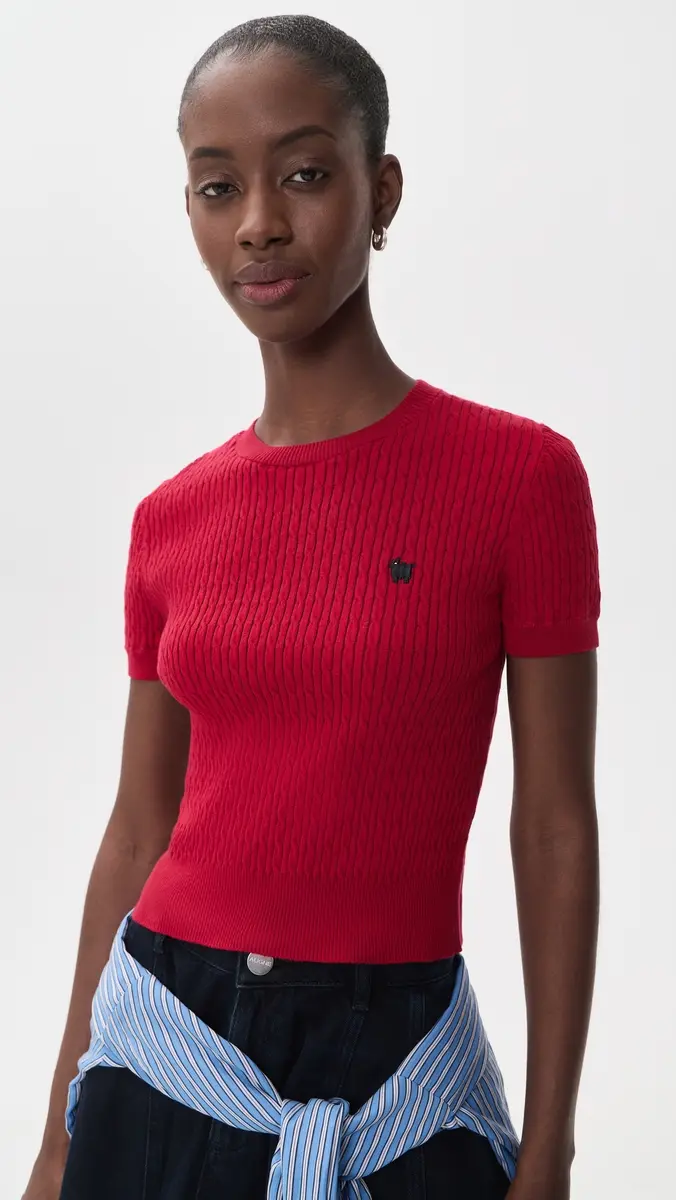 Rowing Blazers Cotton Blend Cable Crewneck Sweater | Thumbnail 2