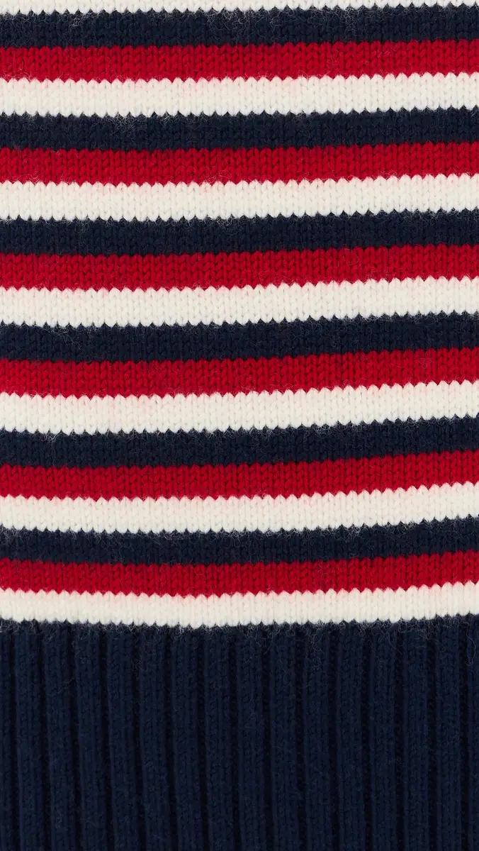 Rosie Assoulin Striped V Neck Wool Sweater | Thumbnail 6 Rosie Assoulin Striped V Neck Wool Sweater | Thumbnail 6