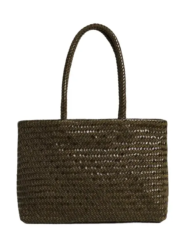 Suede Leather Handwoven Tote