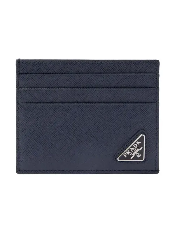 Logo Saffiano leather card holder Logo Saffiano leather card holder