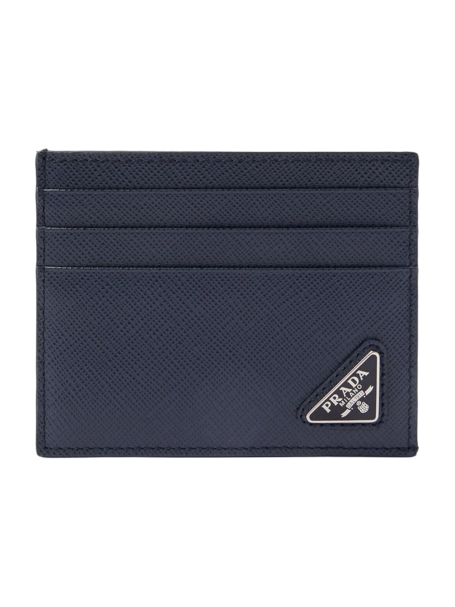 Prada Logo Saffiano leather card holder