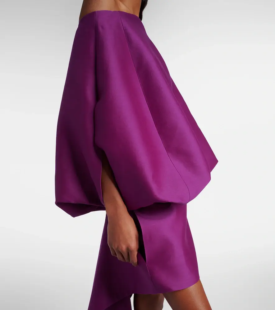 Balenciaga Off-shoulder wool and silk minidress | Thumbnail 4 Balenciaga Off-shoulder wool and silk minidress | Thumbnail 4