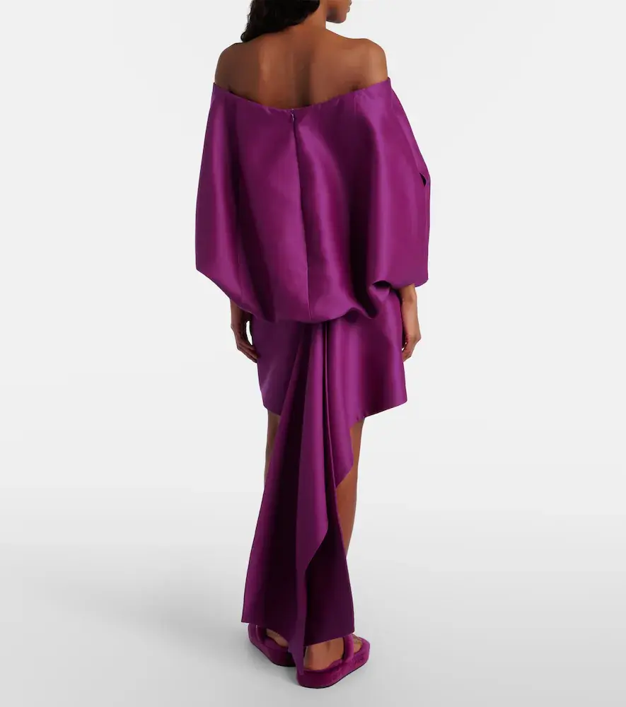 Balenciaga Off-shoulder wool and silk minidress | Thumbnail 6 Balenciaga Off-shoulder wool and silk minidress | Thumbnail 6