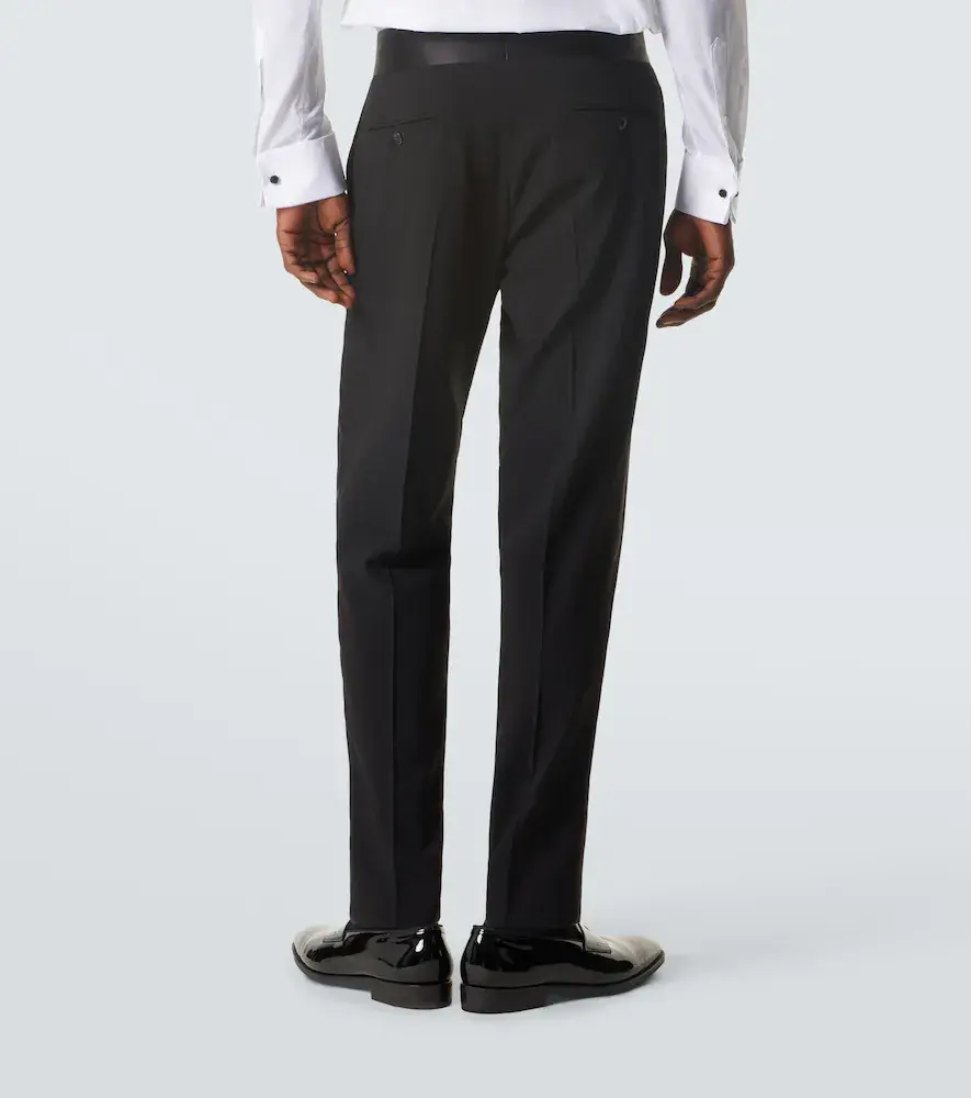 Giorgio Armani Virgin wool crêpe tuxedo pants | Thumbnail 2 Giorgio Armani Virgin wool crêpe tuxedo pants | Thumbnail 2