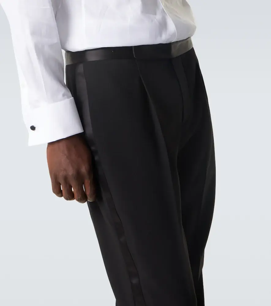 Giorgio Armani Virgin wool crêpe tuxedo pants | Thumbnail 5 Giorgio Armani Virgin wool crêpe tuxedo pants | Thumbnail 5