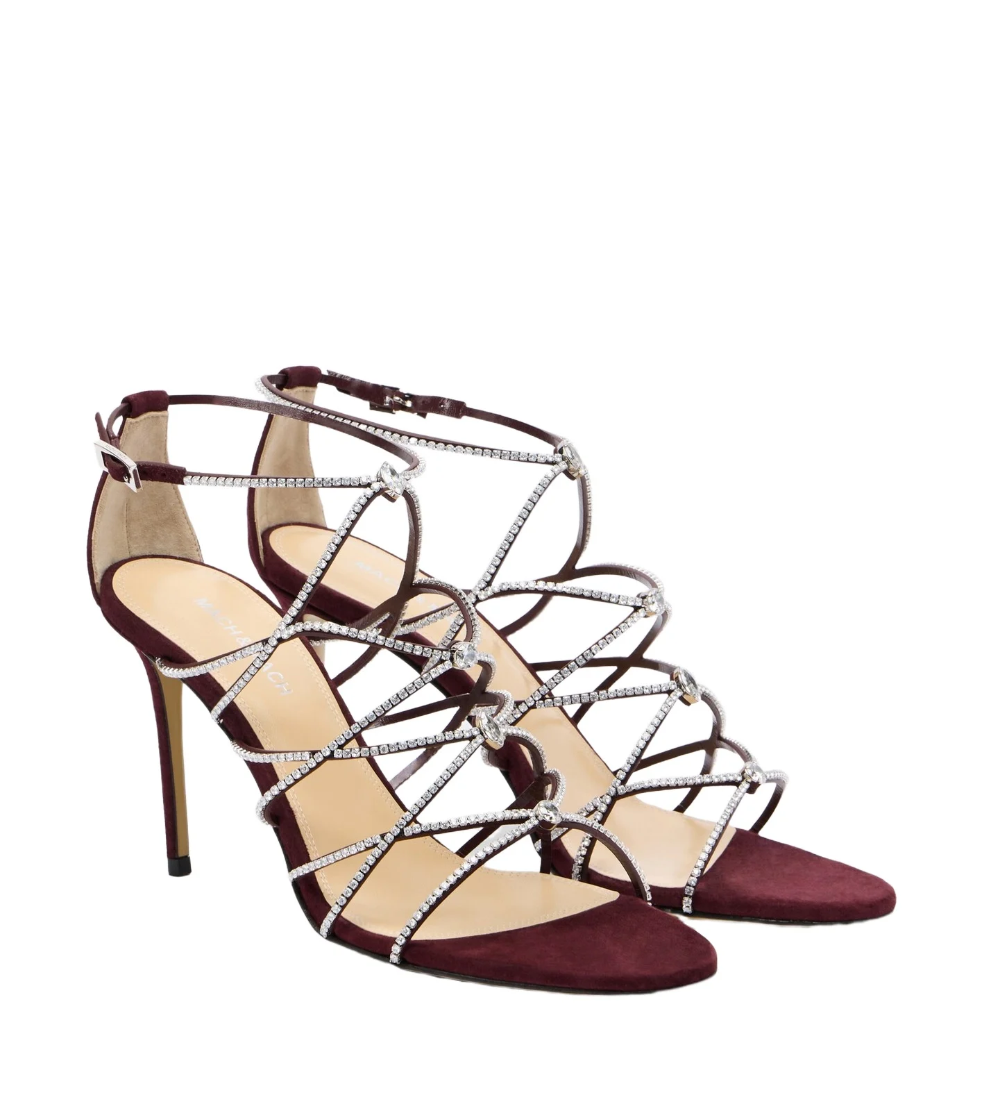 Mach & Mach Daisy embellished suede sandals