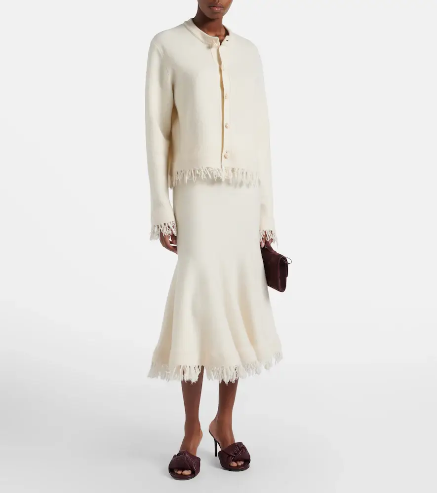 Bottega Veneta Fringed wool cardigan | Thumbnail 3 Bottega Veneta Fringed wool cardigan | Thumbnail 3