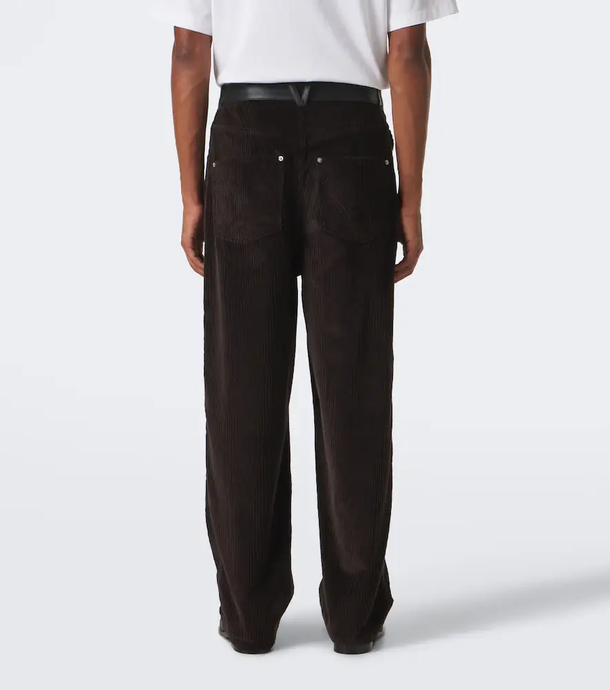 Bottega Veneta Leather-trimmed corduroy straight pants | Thumbnail 2