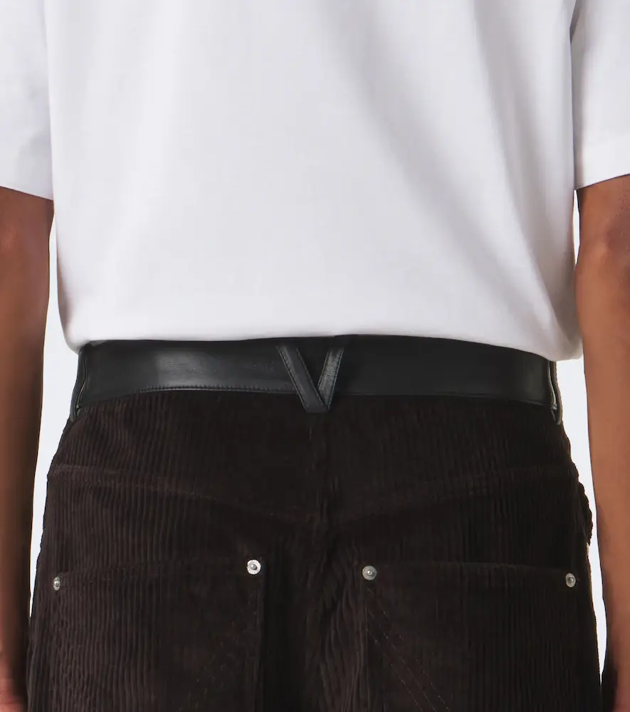 Bottega Veneta Leather-trimmed corduroy straight pants | Thumbnail 5