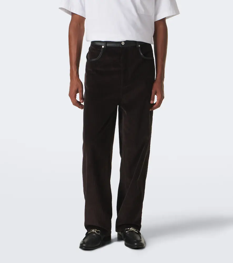 Bottega Veneta Leather-trimmed corduroy straight pants | Thumbnail 6
