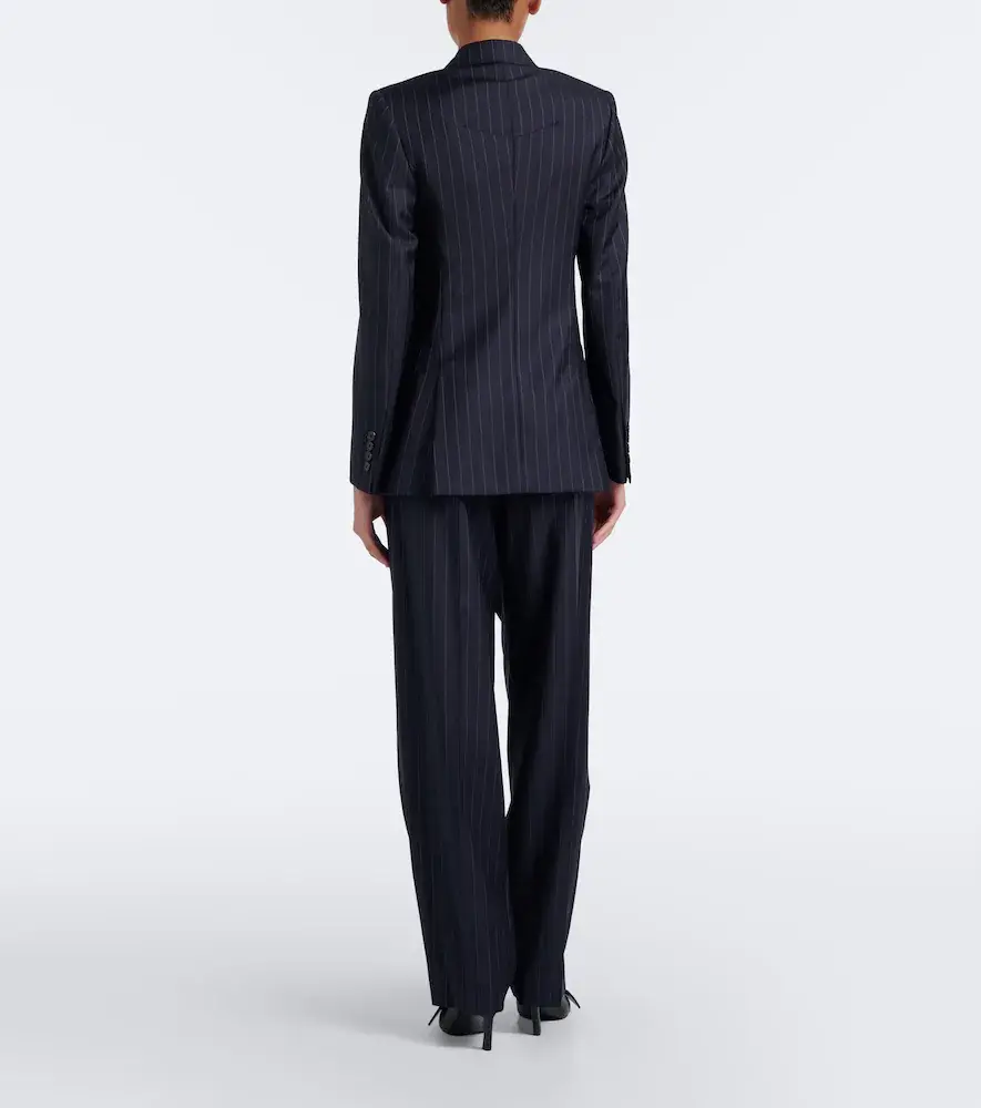 Givenchy Pinstripe pleated wool wide-leg pants | Thumbnail 3 Givenchy Pinstripe pleated wool wide-leg pants | Thumbnail 3