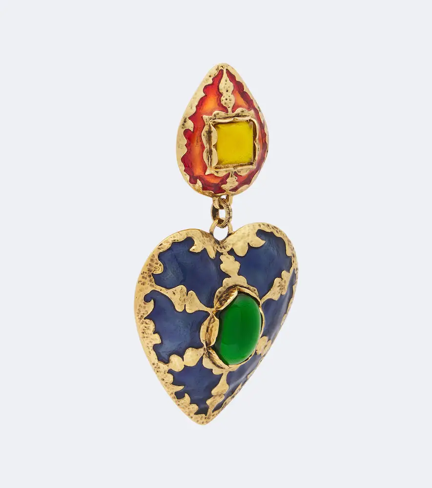Saint Laurent Embellished clip-on earrings | Thumbnail 2