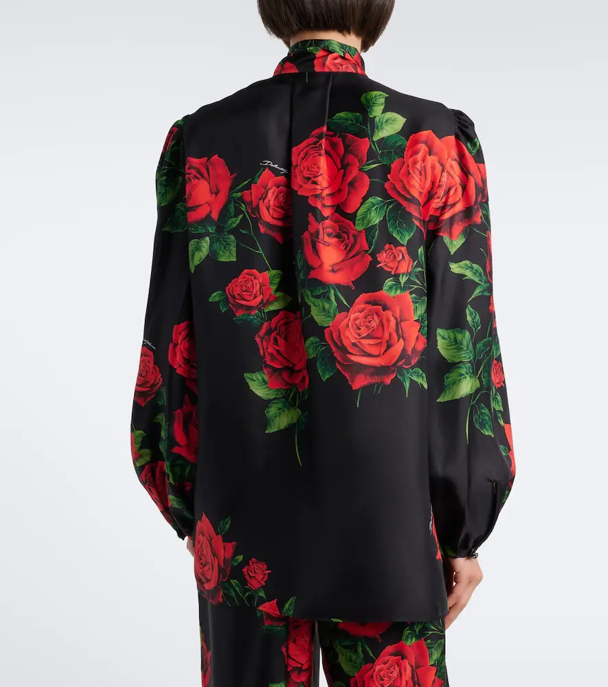 Dolce & Gabbana Floral silk satin blouse | Thumbnail 3 Dolce & Gabbana Floral silk satin blouse | Thumbnail 3