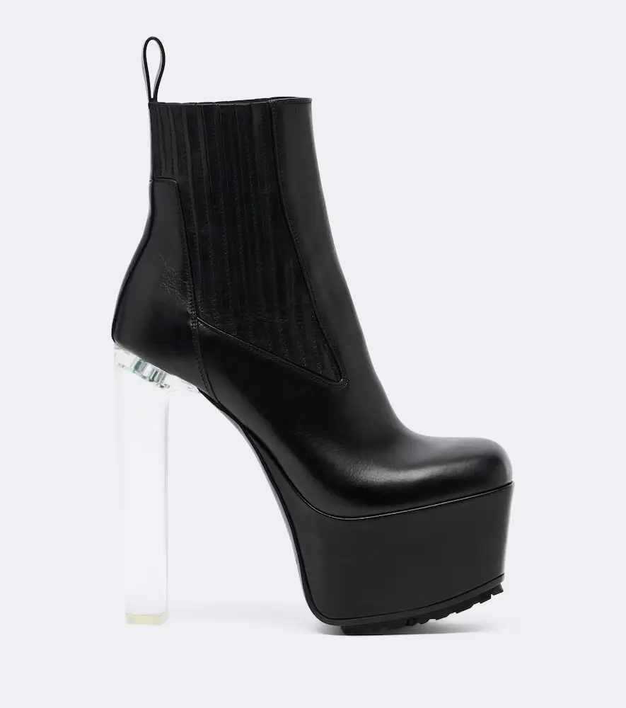 Rick Owens Beatle Kiss leather platform ankle boots | Thumbnail 3