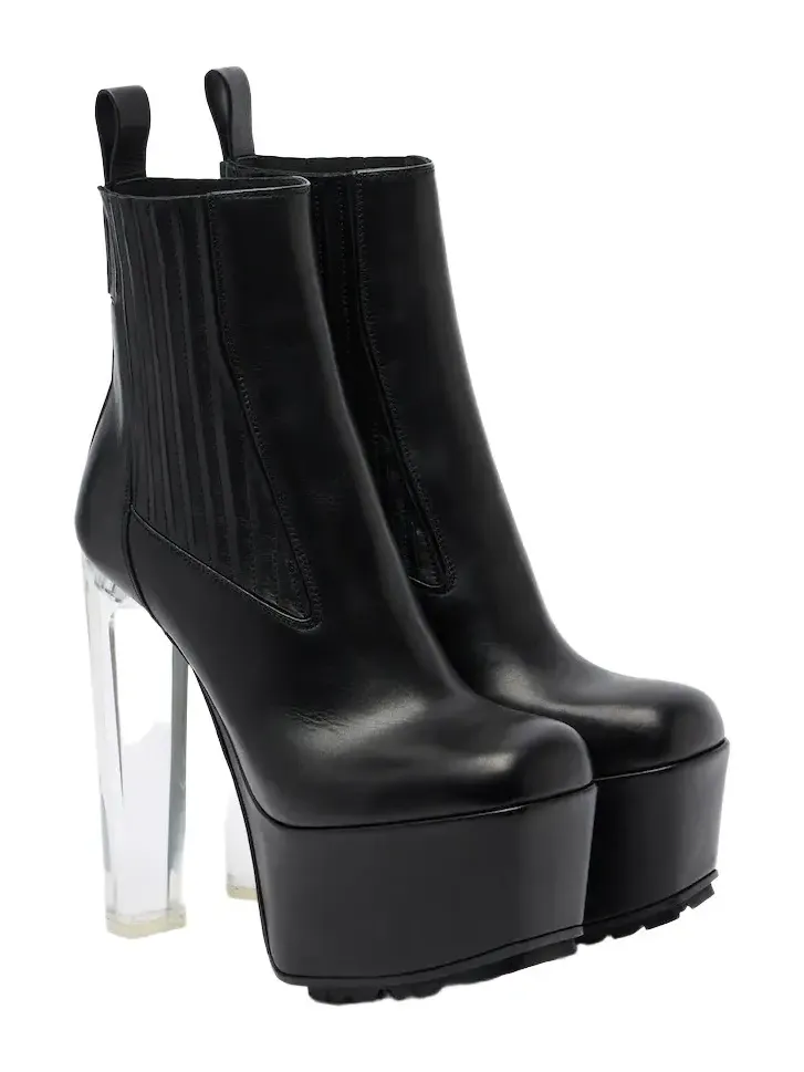 Beatle Kiss leather platform ankle boots