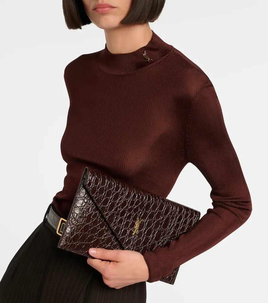 Saint Laurent Paris Cassandre leather clutch | Thumbnail 3 Saint Laurent Paris Cassandre leather clutch | Thumbnail 3
