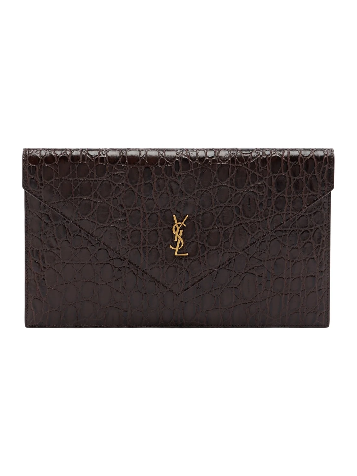 Saint Laurent Paris Cassandre leather clutch