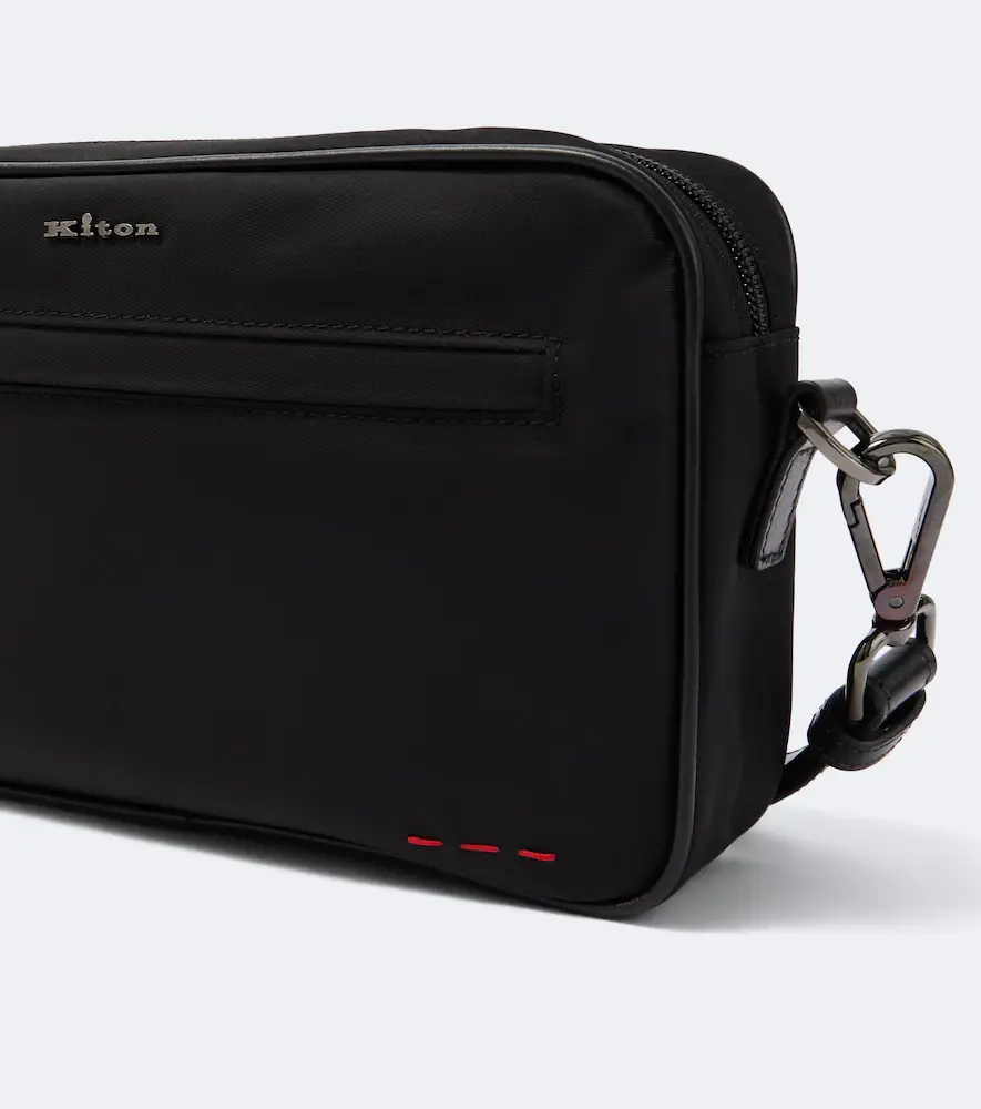 Kiton Leather-trimmed toiletry bag | Thumbnail 3 Kiton Leather-trimmed toiletry bag | Thumbnail 3