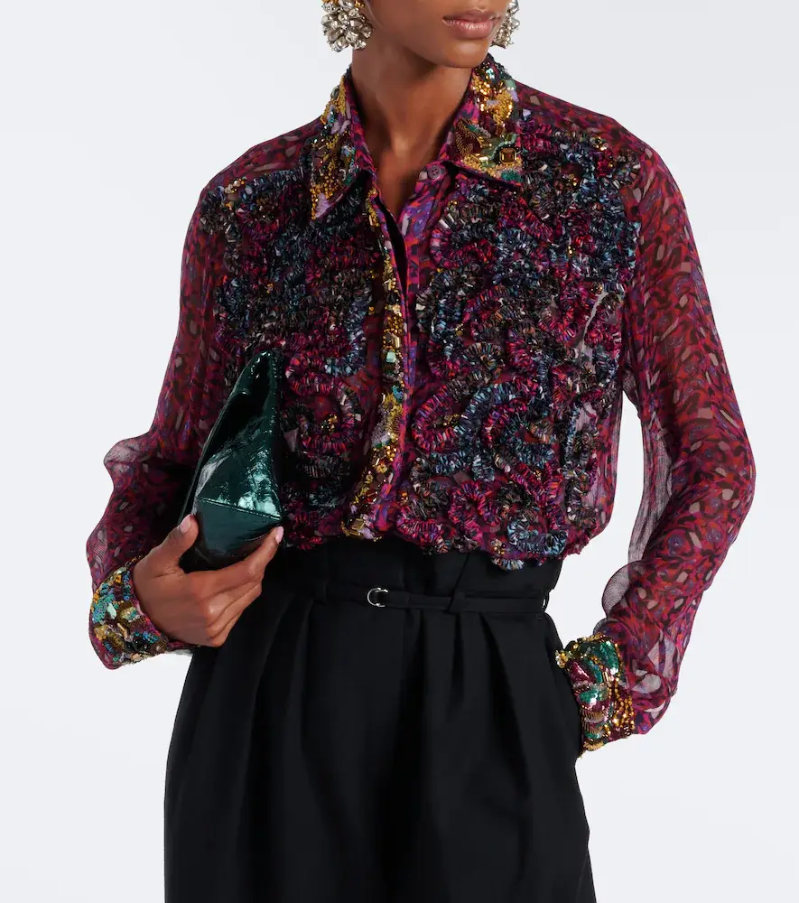 Dries Van Noten Embellished embroidered shirt | Thumbnail 3 Dries Van Noten Embellished embroidered shirt | Thumbnail 3