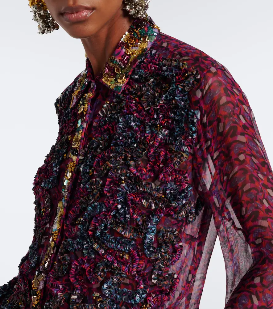 Dries Van Noten Embellished embroidered shirt | Thumbnail 4 Dries Van Noten Embellished embroidered shirt | Thumbnail 4