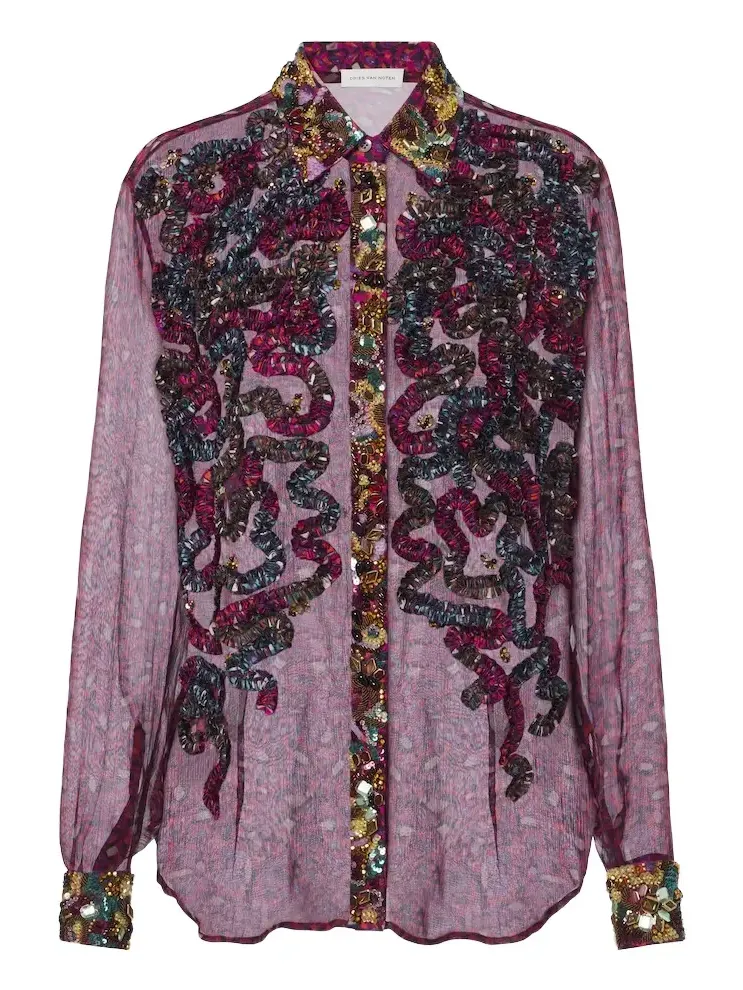 Embellished embroidered shirt Embellished embroidered shirt
