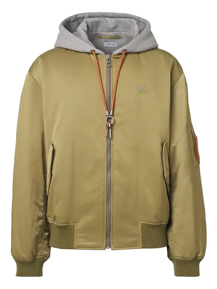 Loewe Fleece-trimmed technical bomber jacket