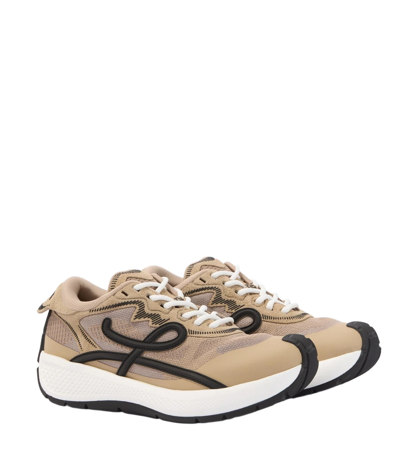 Loewe Pogo suede-trimmed sneakers