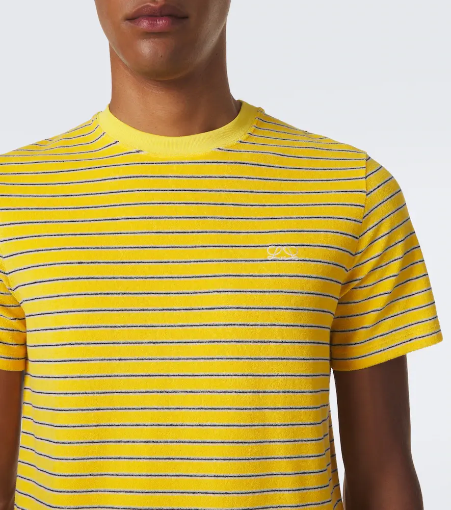 Loewe Striped cotton-blend terry T-shirt | Thumbnail 3