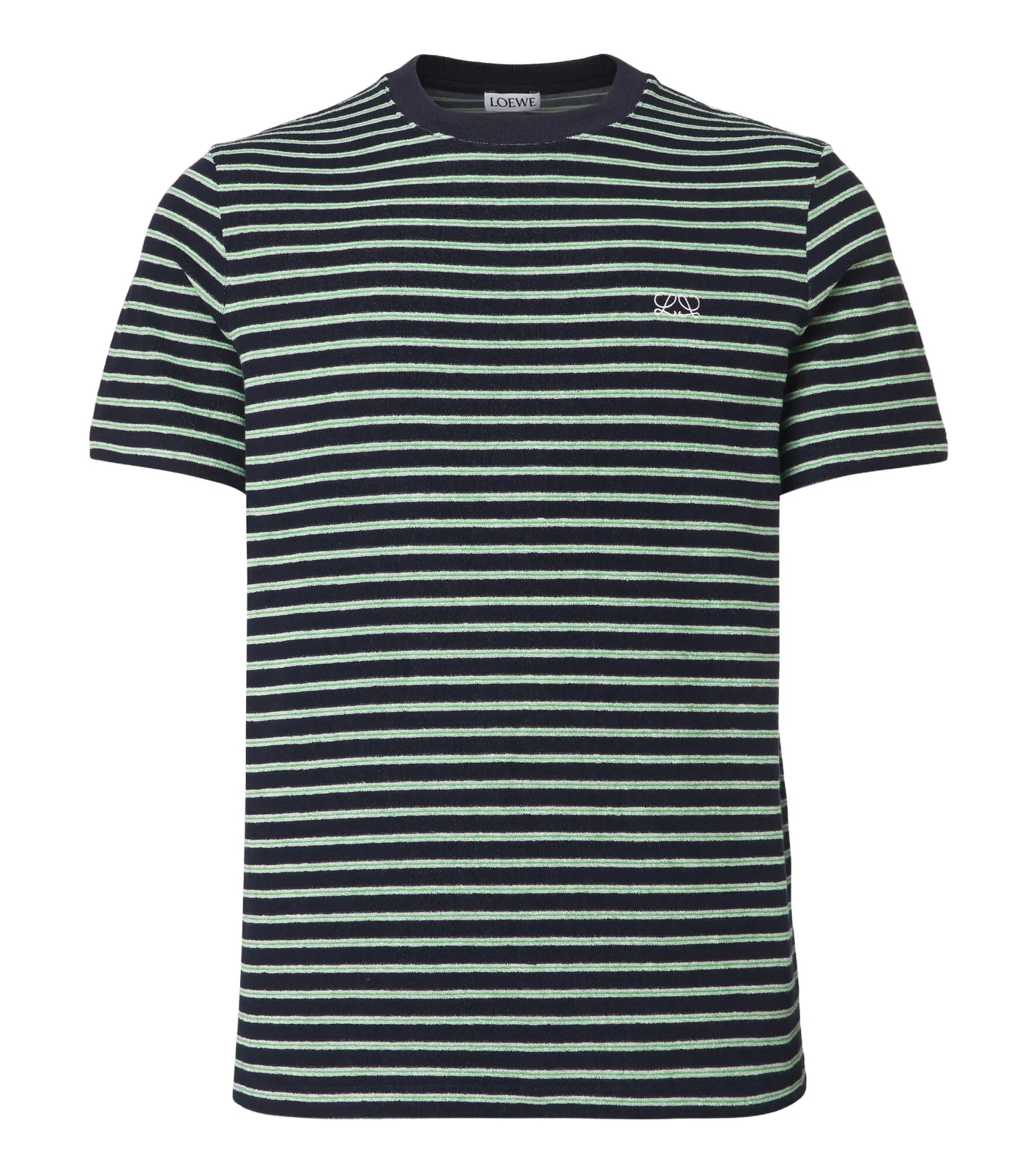 Striped cotton-blend terry T-shirt Striped cotton-blend terry T-shirt