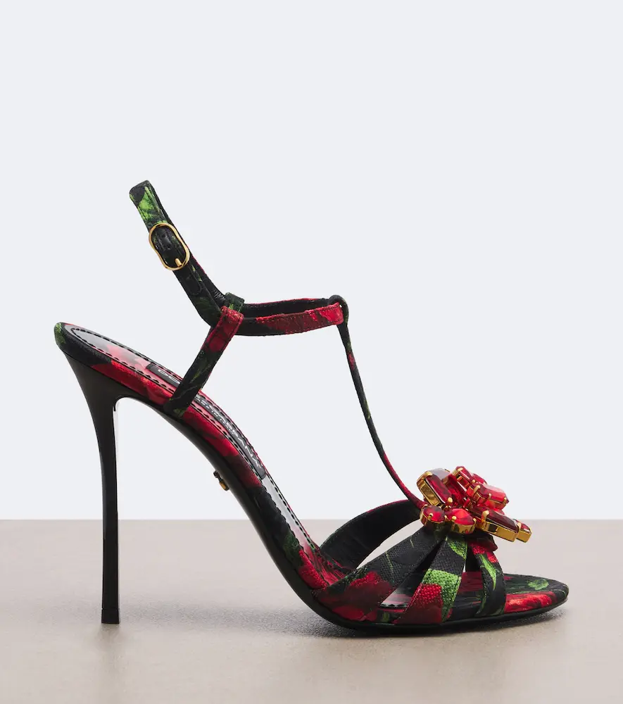 Dolce & Gabbana Embellished floral brocade sandals | Thumbnail 3 Dolce & Gabbana Embellished floral brocade sandals | Thumbnail 3
