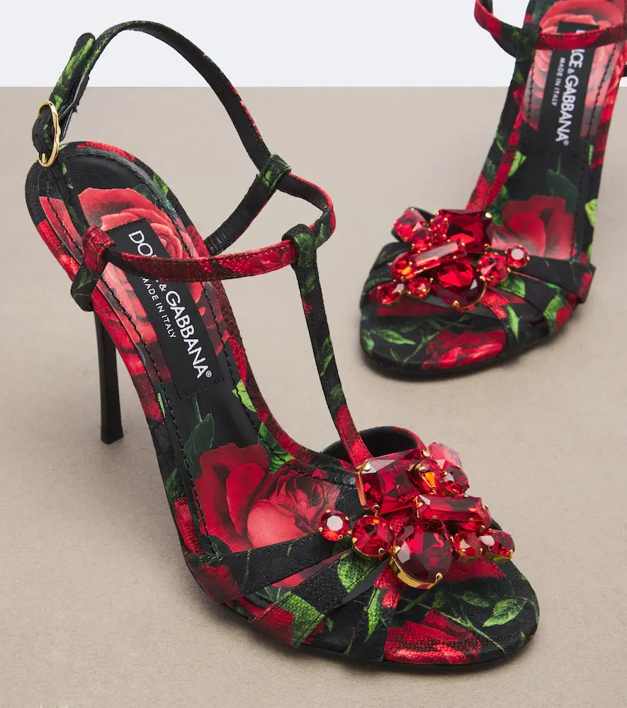 Dolce & Gabbana Embellished floral brocade sandals | Thumbnail 4 Dolce & Gabbana Embellished floral brocade sandals | Thumbnail 4