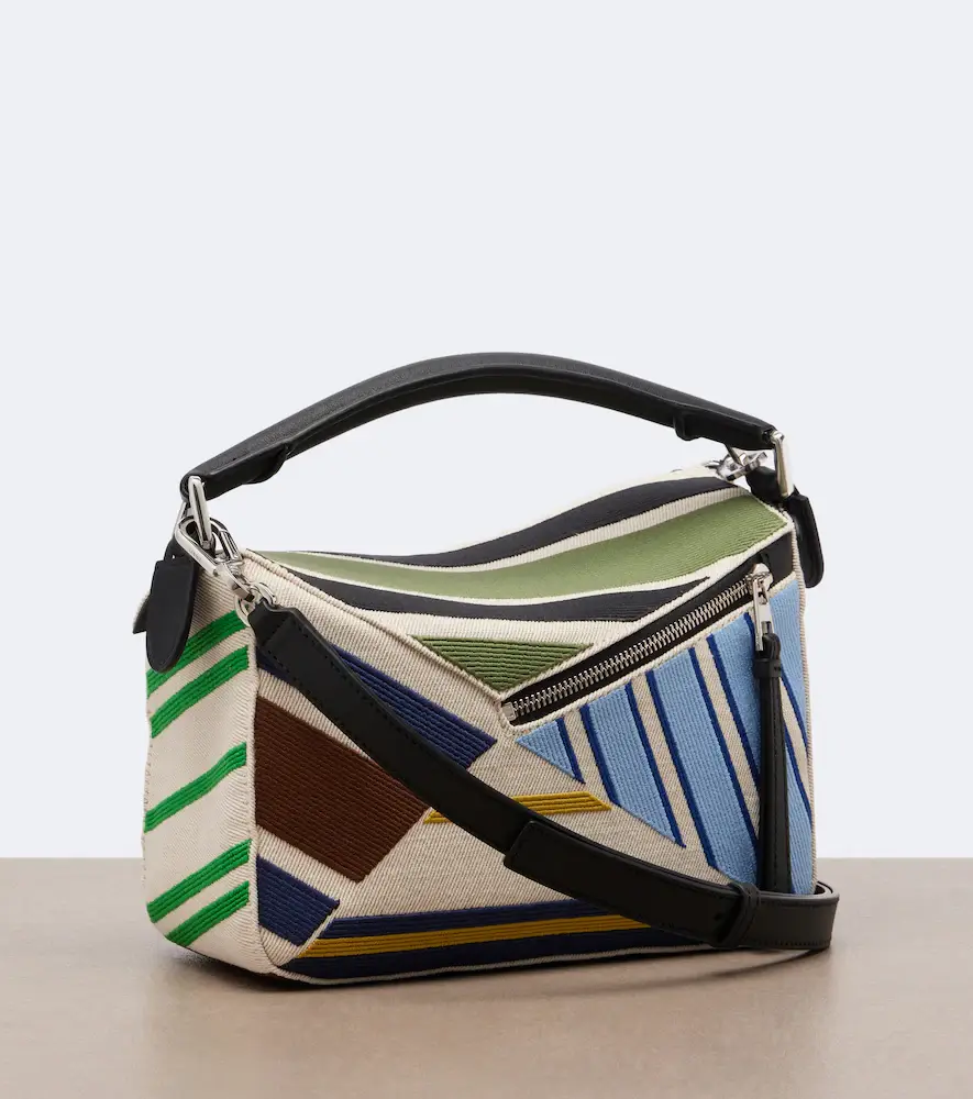 Loewe Puzzle Small striped top-handle bag | Thumbnail 2 Loewe Puzzle Small striped top-handle bag | Thumbnail 2