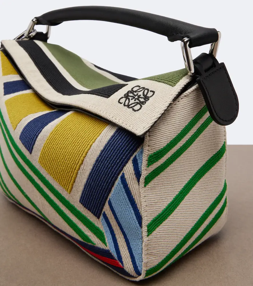 Loewe Puzzle Small striped top-handle bag | Thumbnail 3 Loewe Puzzle Small striped top-handle bag | Thumbnail 3