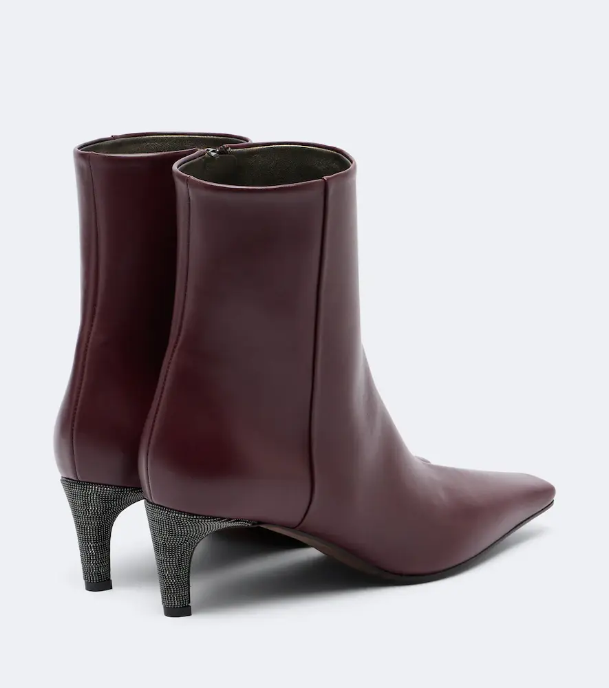 Brunello Cucinelli Monili leather ankle boots | Thumbnail 3
