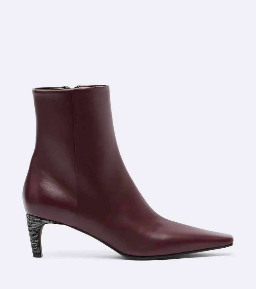 Brunello Cucinelli Monili leather ankle boots | Thumbnail 4