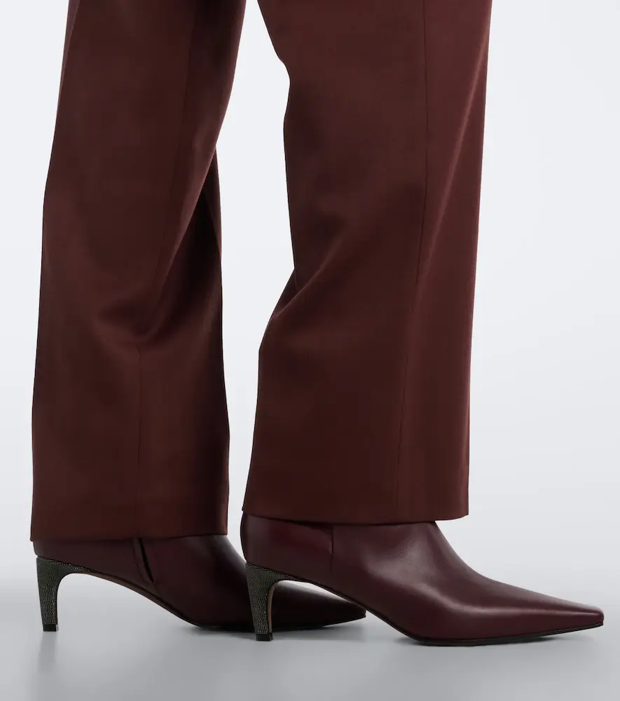 Brunello Cucinelli Monili leather ankle boots | Thumbnail 6
