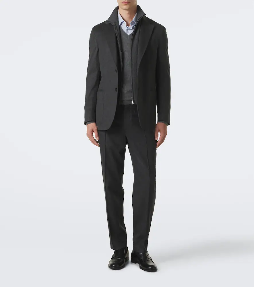 Zegna Wool, silk, and cashmere straight pants | Thumbnail 3