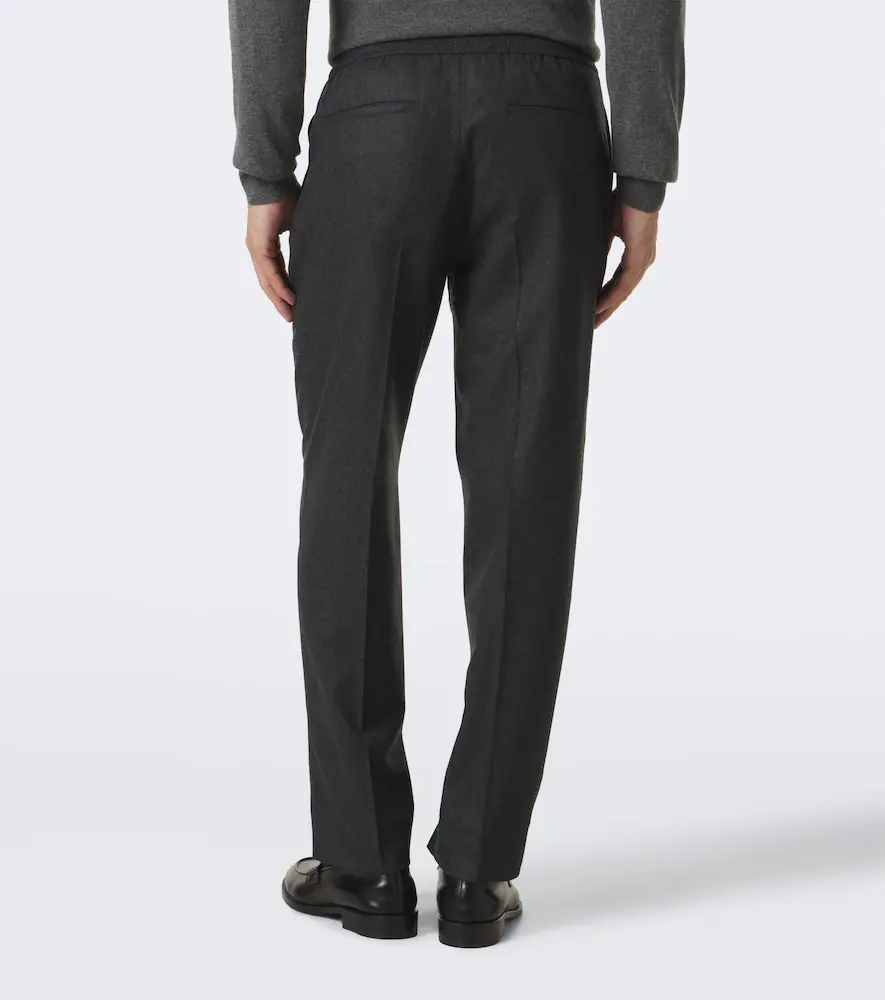 Zegna Wool, silk, and cashmere straight pants | Thumbnail 4