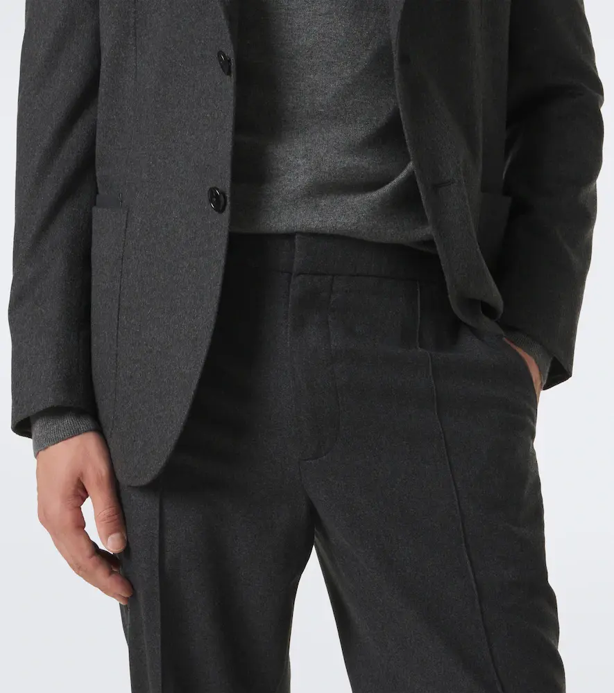Zegna Wool, silk, and cashmere straight pants | Thumbnail 5