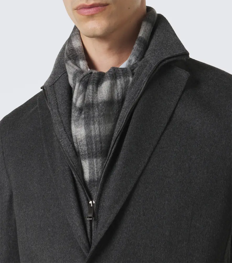 Zegna Checked fringed cashmere scarf | Thumbnail 4 Zegna Checked fringed cashmere scarf | Thumbnail 4
