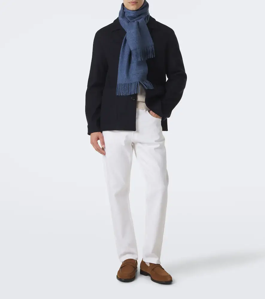 Zegna Fringed cashmere scarf | Thumbnail 3 Zegna Fringed cashmere scarf | Thumbnail 3